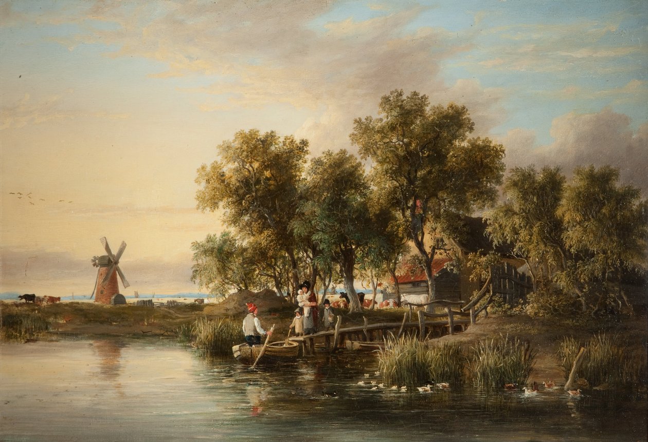 Zonnig Norfolk rivierlandschap door James Stark