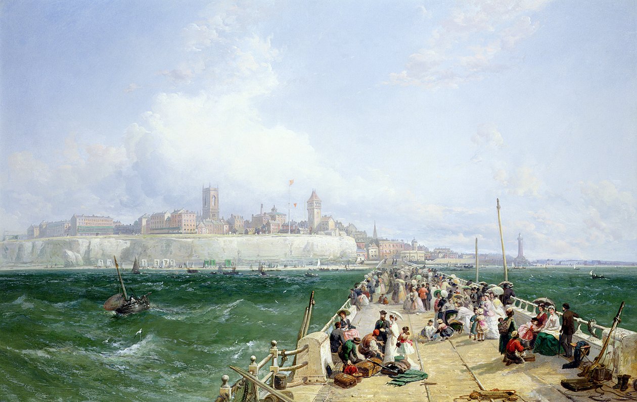 Een uitzicht op Margate vanaf de pier, 1868 door James Webb