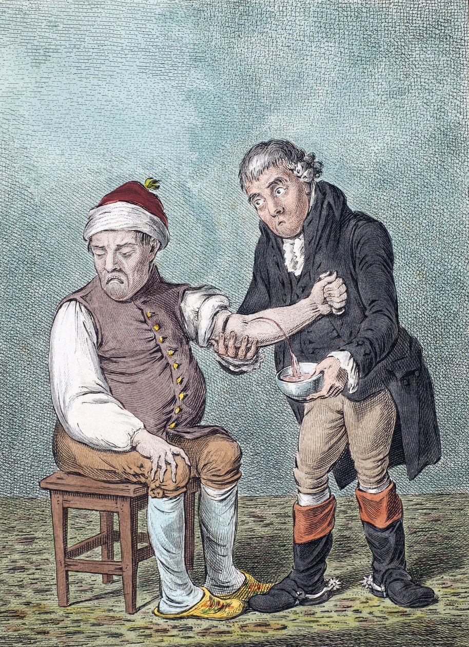 Aderlating door James (after) Gillray