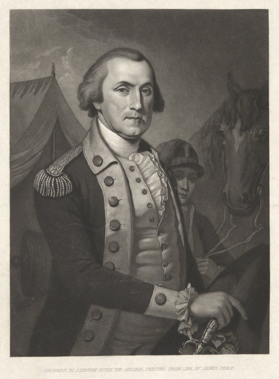 George Washington, pub. 1850 door James (after) Peale