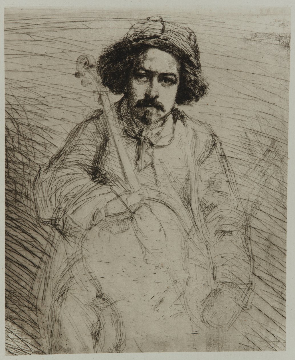 J. Becquet, Beeldhouwer door James Abbott McNeill Whistler