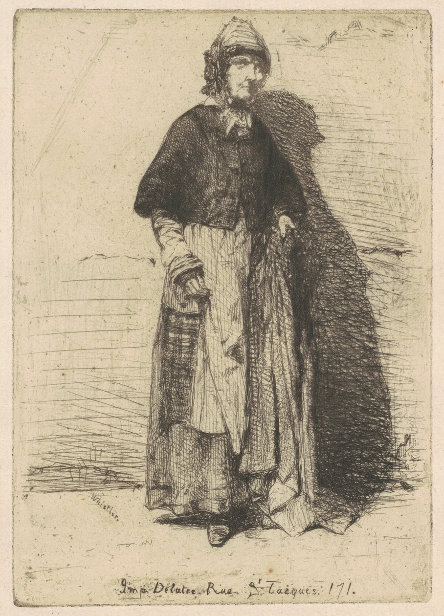 La Mère Gérard door James Abbott McNeill Whistler