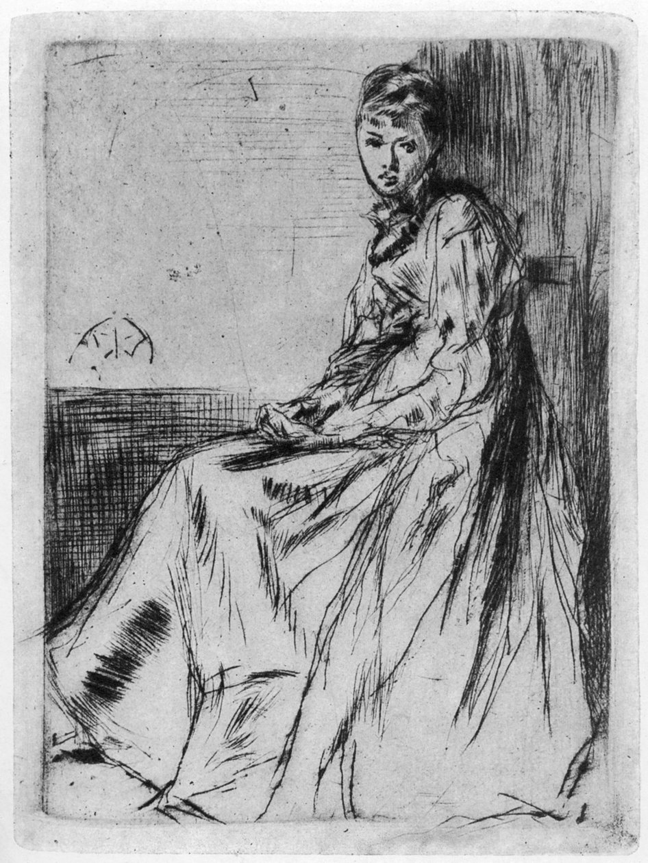 Maude, zittend, 19e eeuw 1904 door James Abbott McNeill Whistler