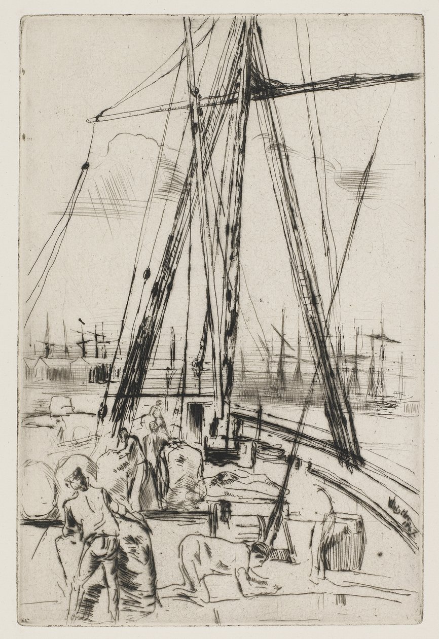 Scheepvaart in Liverpool door James Abbott McNeill Whistler
