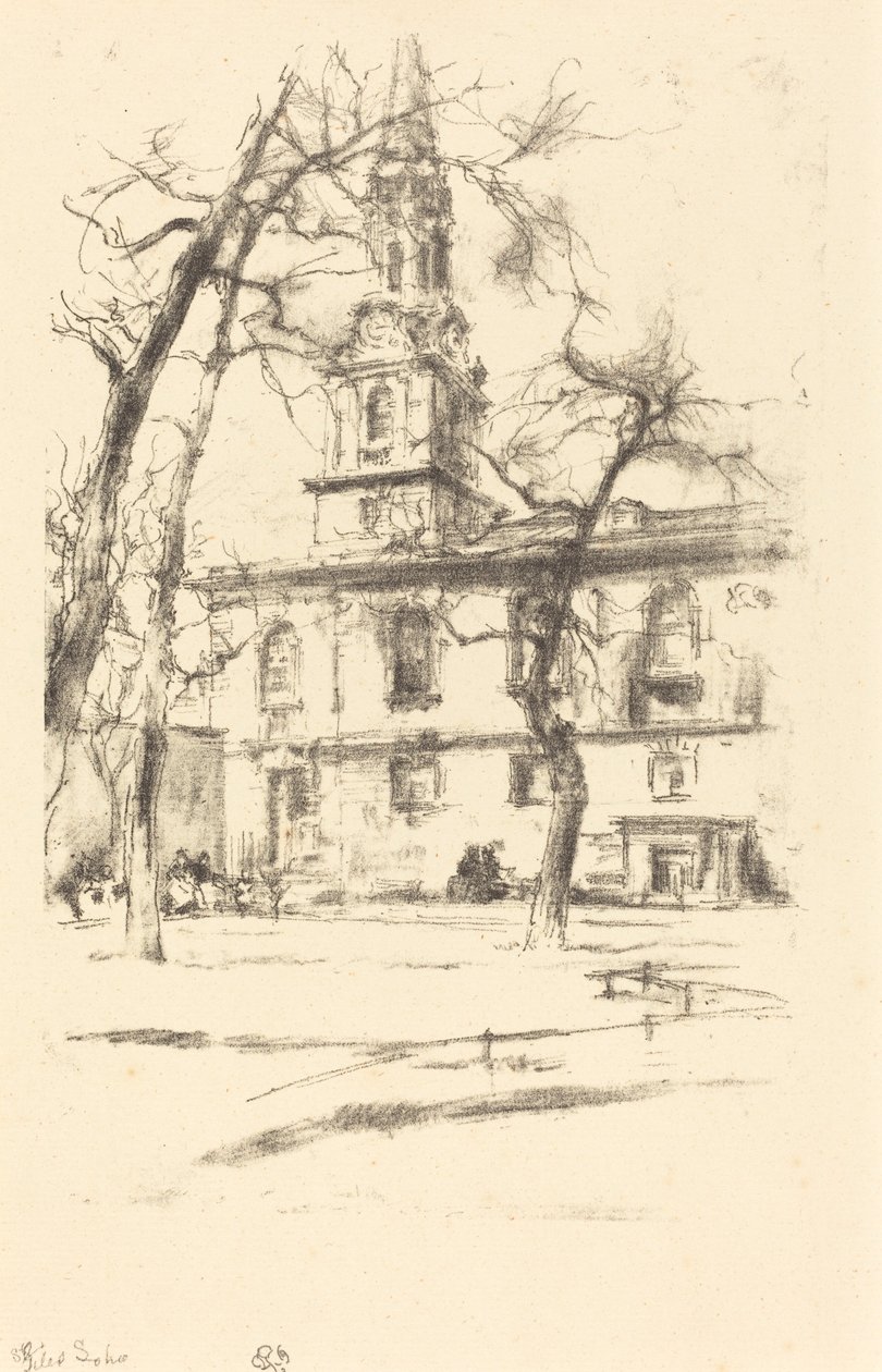 St. Giles-in-the-Fields, 1896 door James Abbott McNeill Whistler