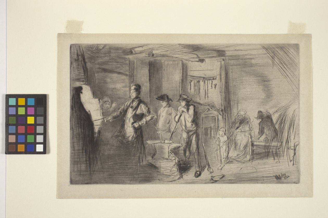 De smederij door James Abbott McNeill Whistler