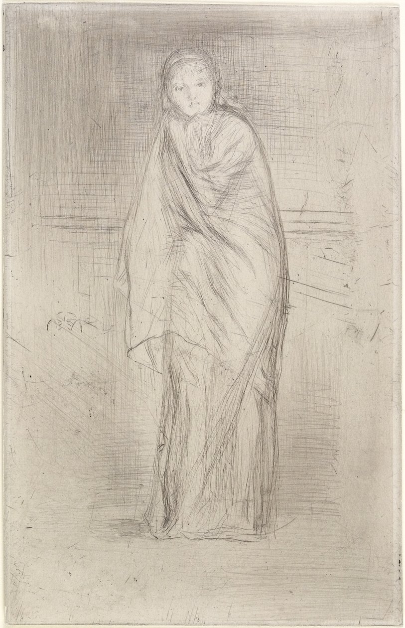 Het model rust, 1870 door James Abbott McNeill Whistler