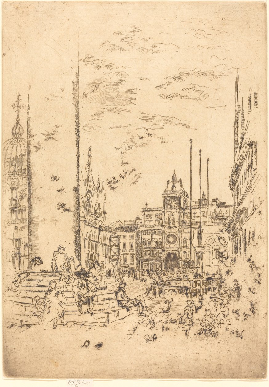 De Piazzetta door James Abbott McNeill Whistler