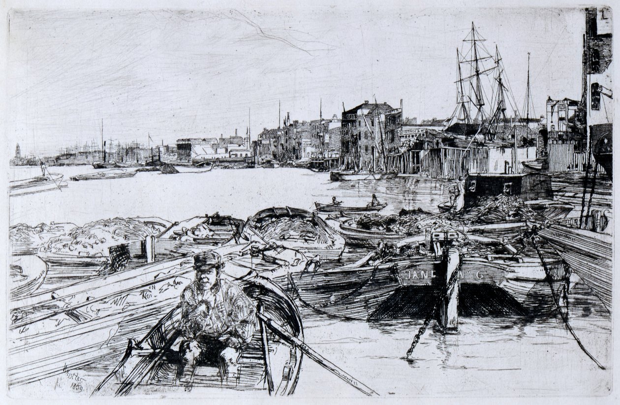 Het zwembad door James Abbott McNeill Whistler