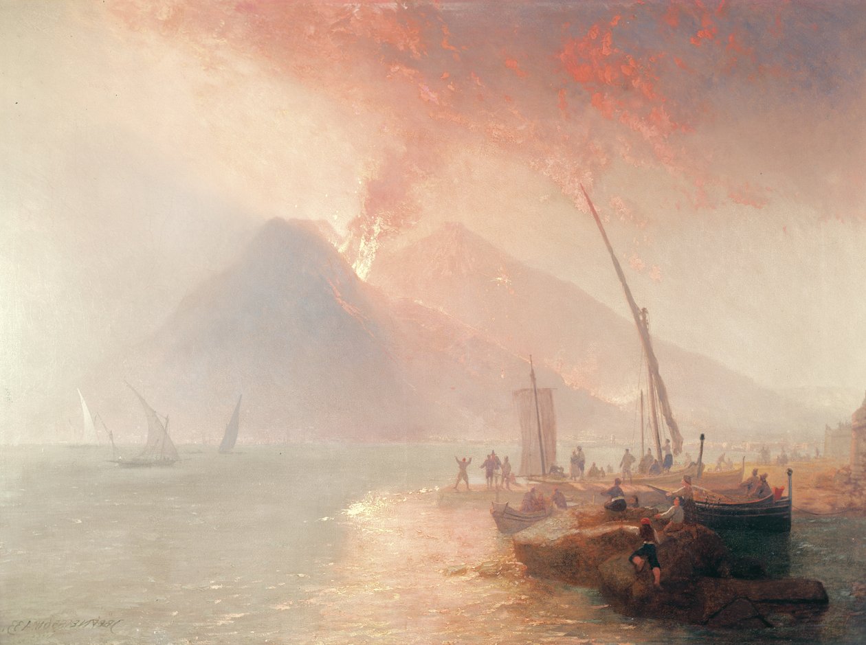 Uitbarsting van de Vesuvius door James Baker Pyne