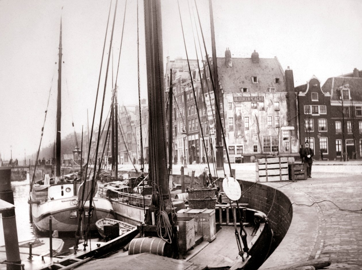 Kanalboten, Rotterdam, 1898 door James Batkin