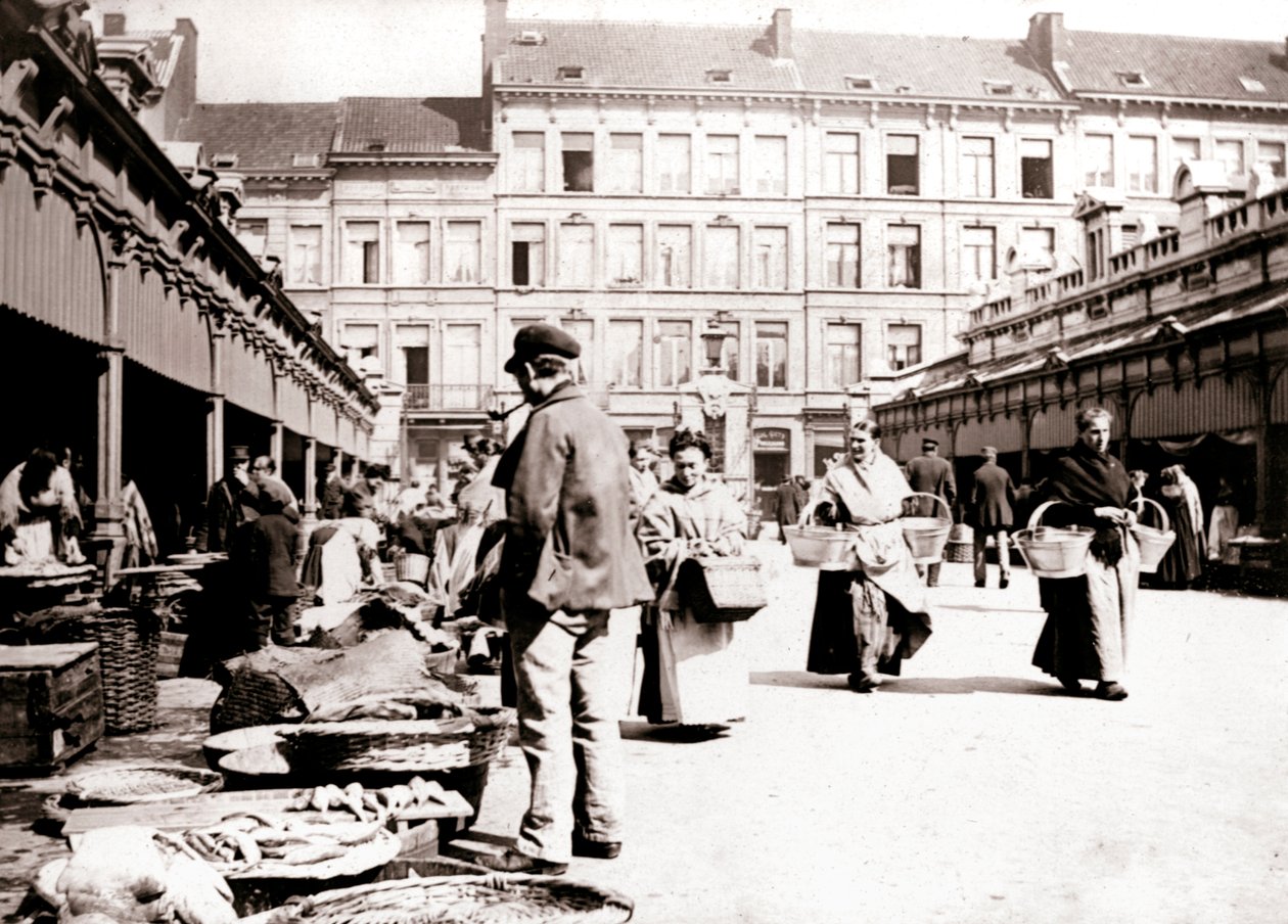 Marktkramen, Antwerpen, 1898 door James Batkin