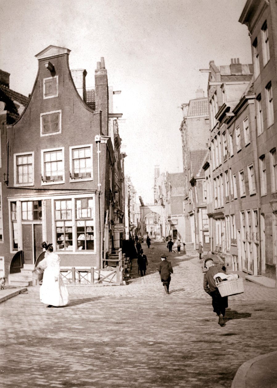 Straatscène, Rotterdam, 1898 door James Batkin