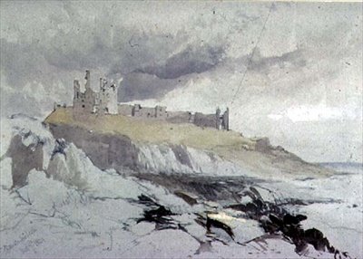 Kasteel Dunstanburgh door James Burrell Smith