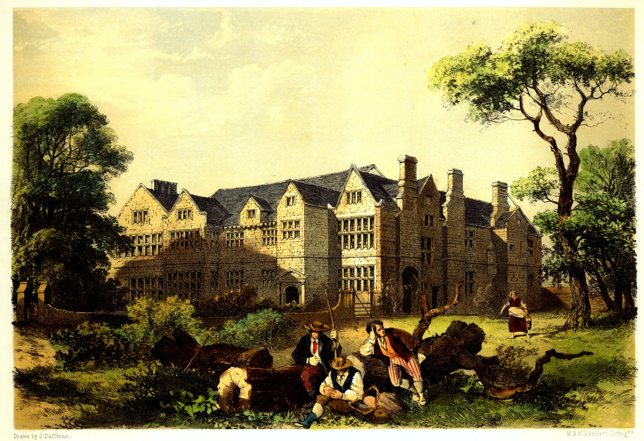 Sawston Hall, Cambridgeshire, 1848 door James Dafforne