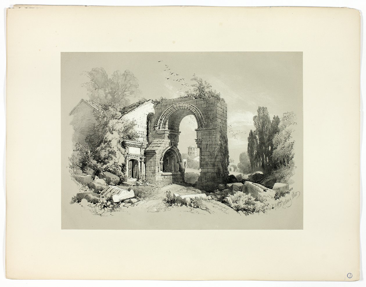 Aliscamps, W. Arles, uit Pittoreske Selecties door James Duffield Harding