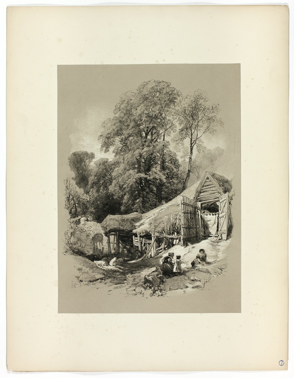 In Dorking, uit Picturesque Selections door James Duffield Harding