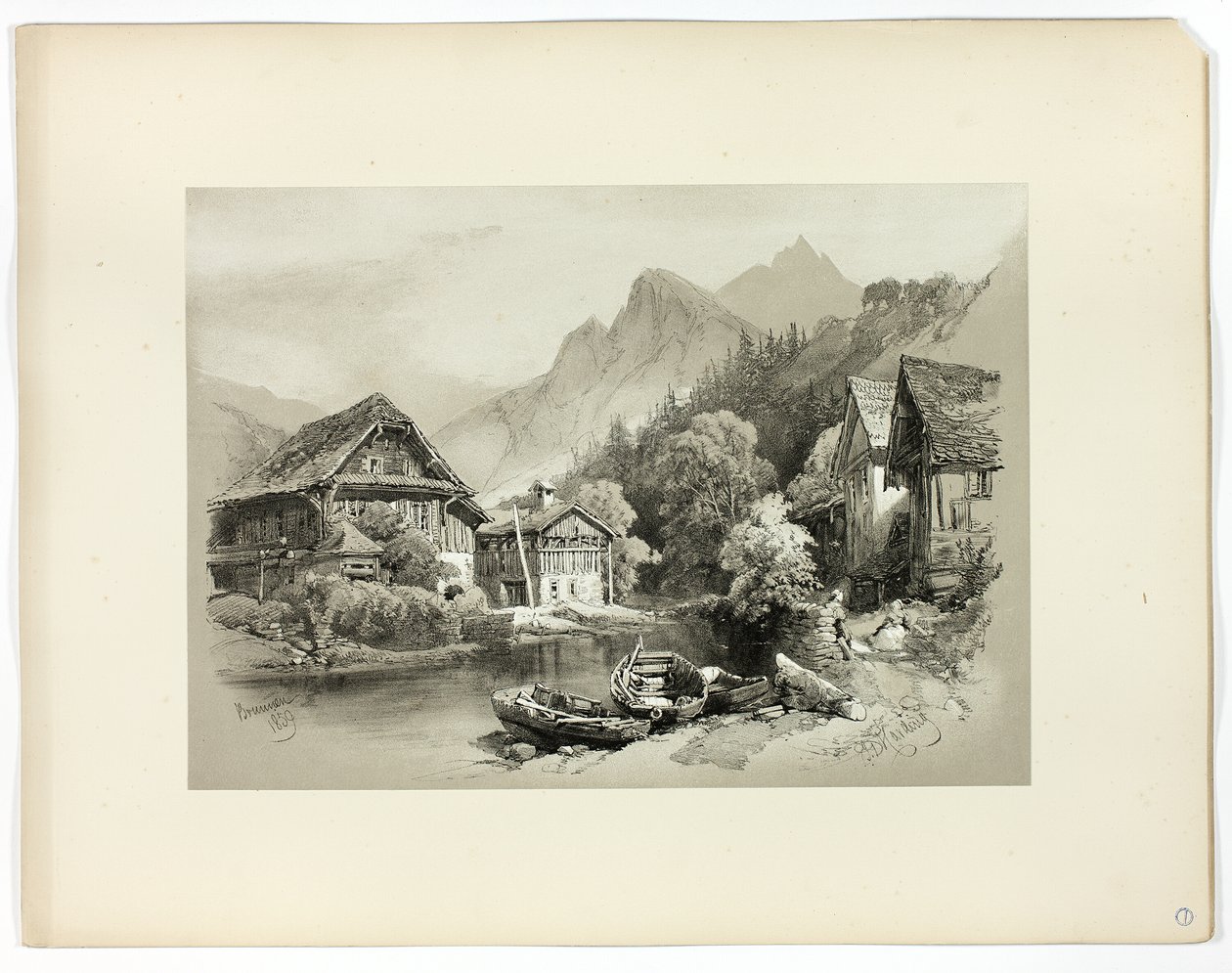 Brunnen, uit Picturesque Selections door James Duffield Harding