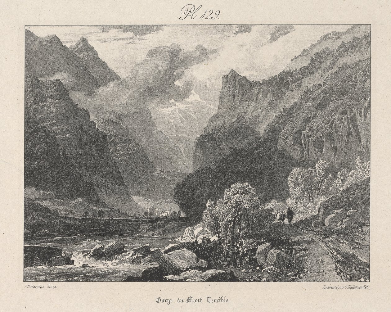 Gorge du Mont Terrible door James Duffield Harding