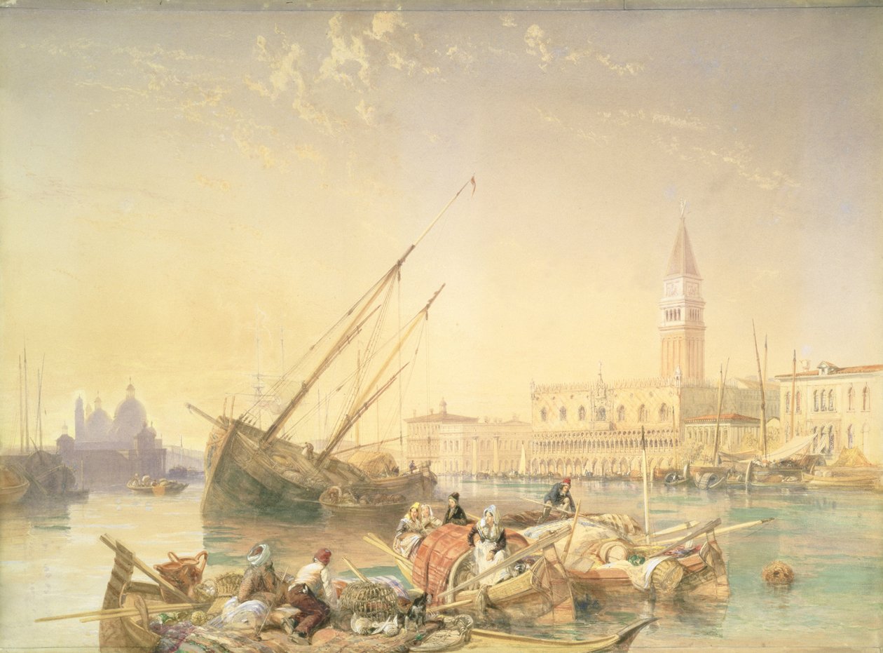 Het Grote Kanaal, Venetië door James Duffield Harding