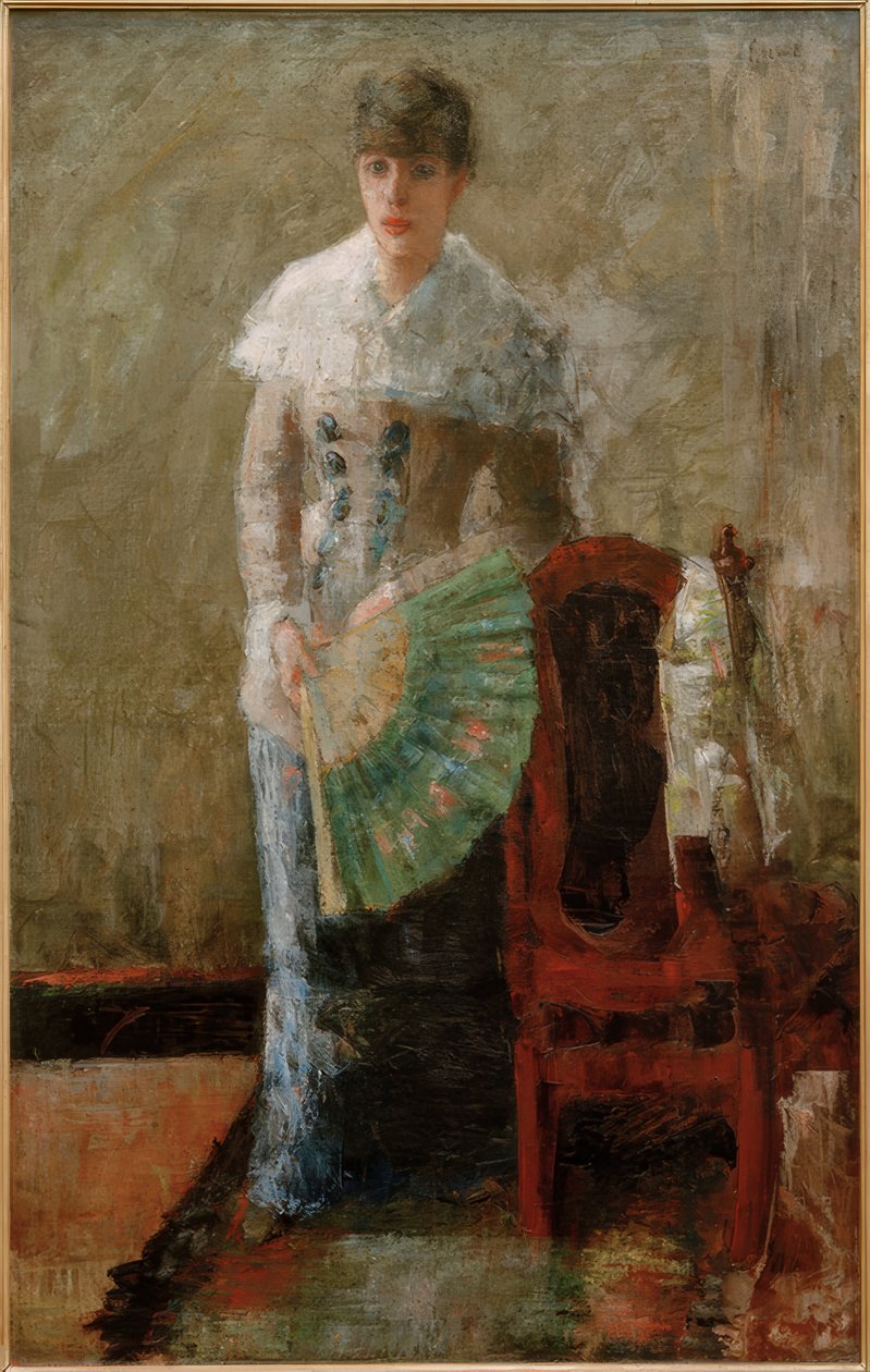 De dame met de waaier door James Sidney Ensor