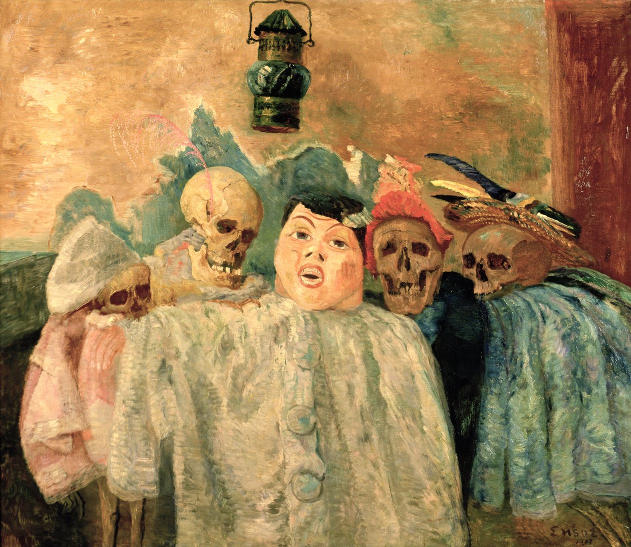 Pierrot en skeletten door James Ensor