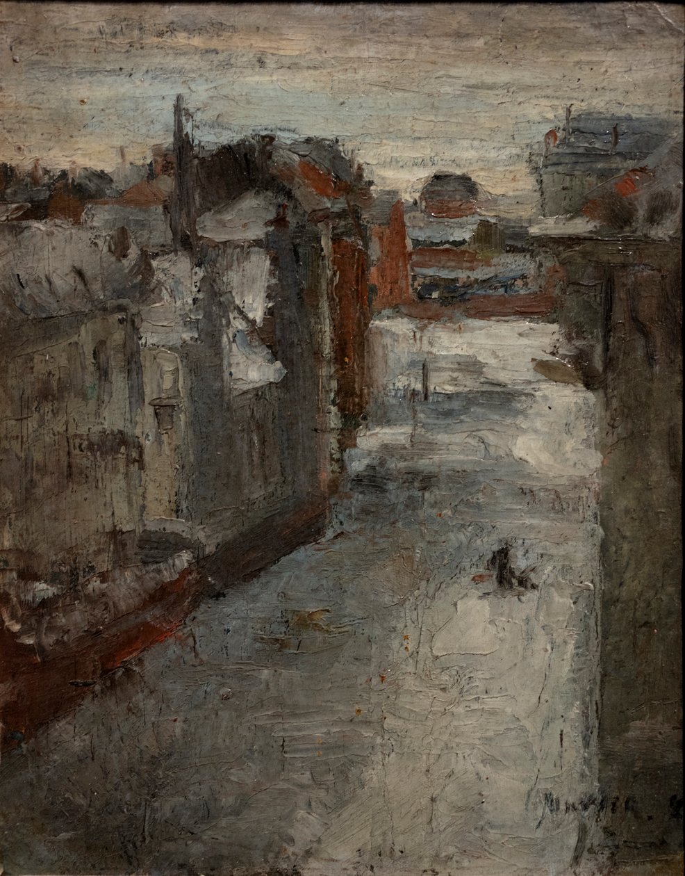 De Van Iseghemlaan onder de sneeuw door James Ensor