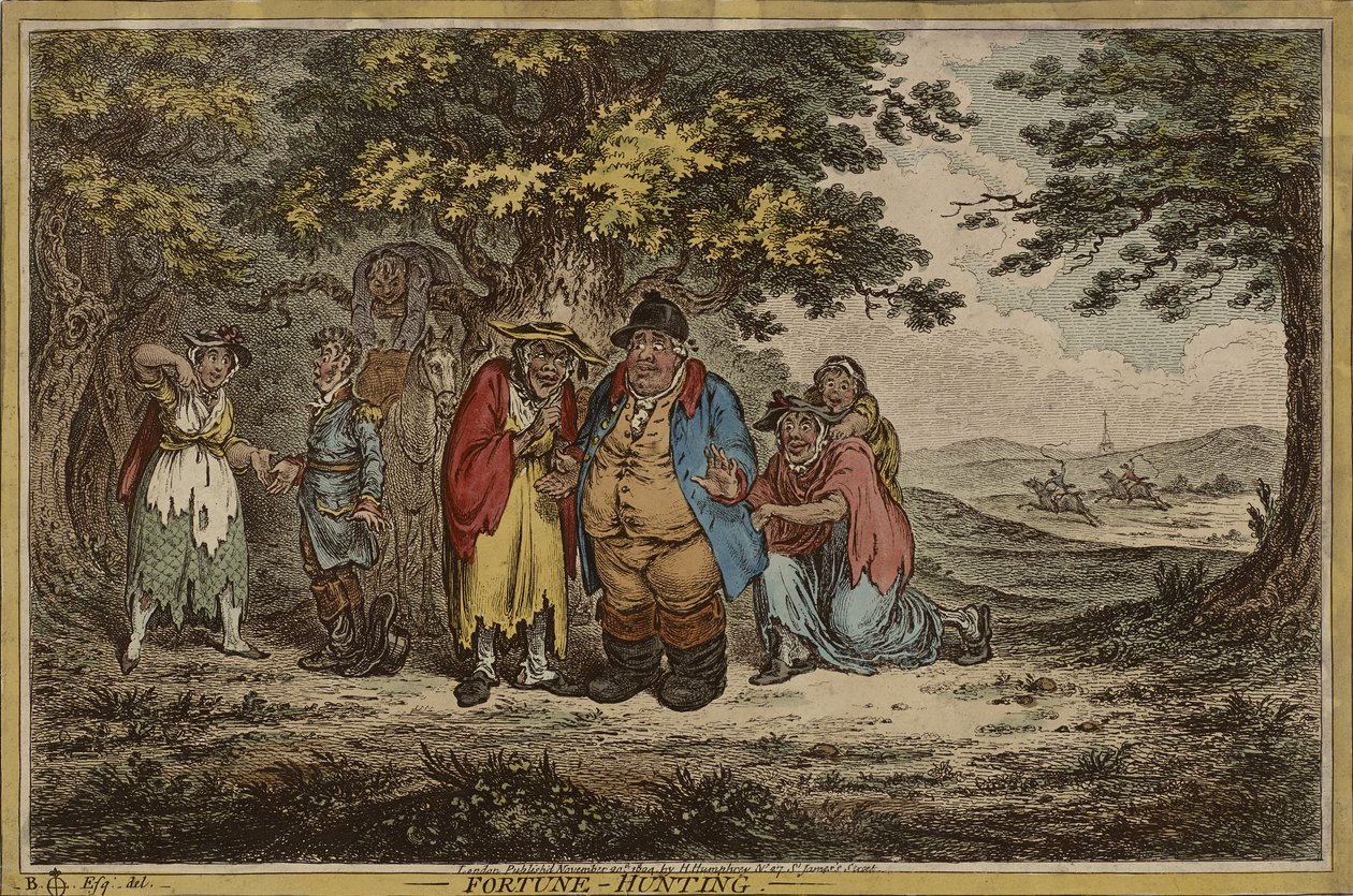 Fortuin Jagen, gepubliceerd 20 november door James Gillray