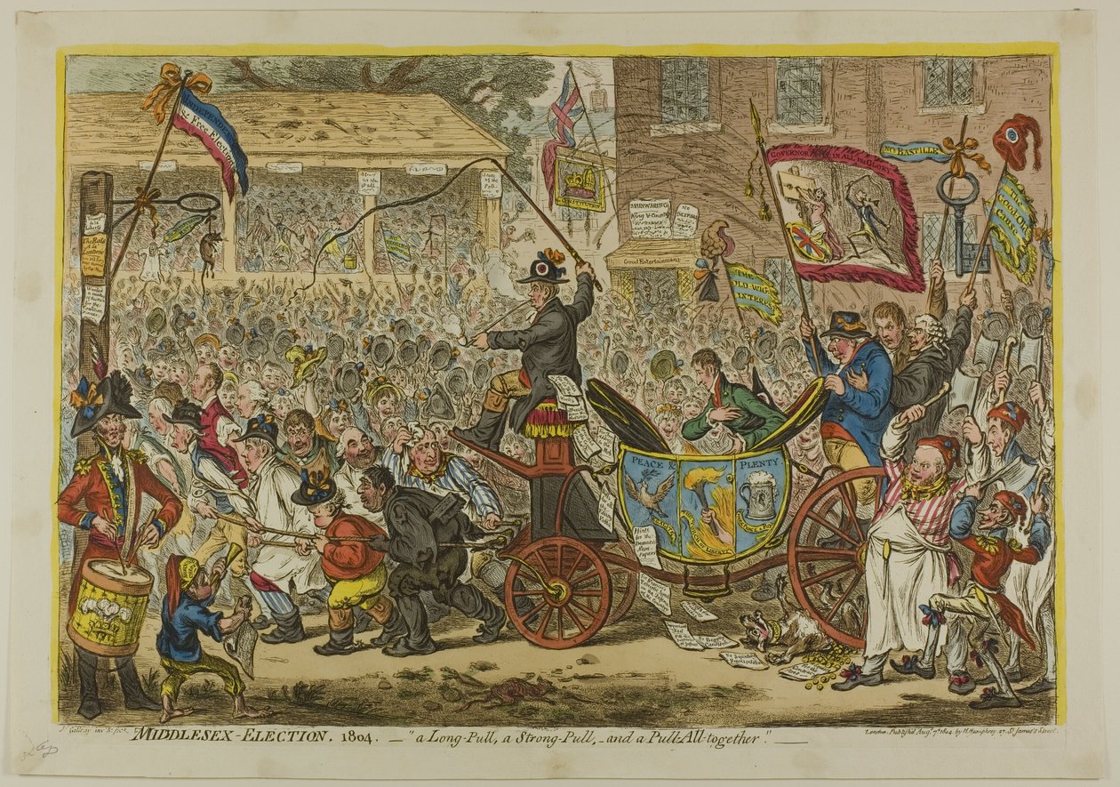 Middlesex verkiezing door James Gillray
