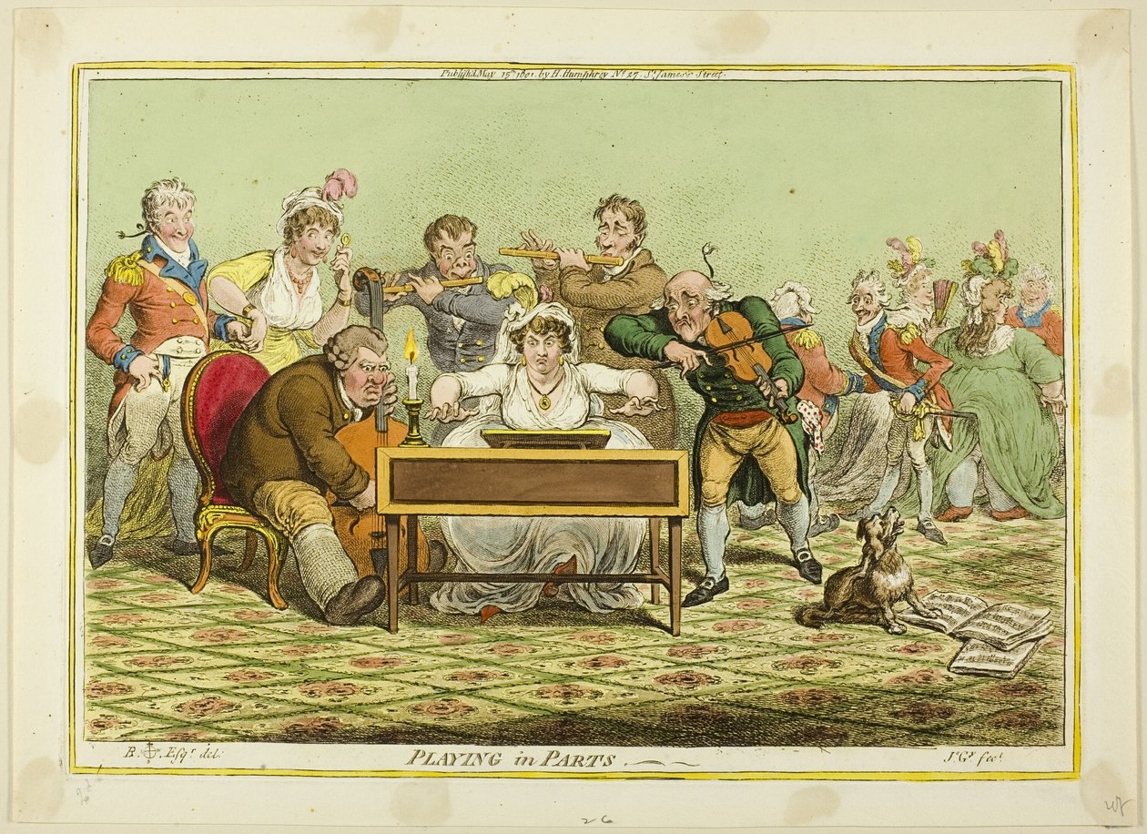 Spelen in delen door James Gillray