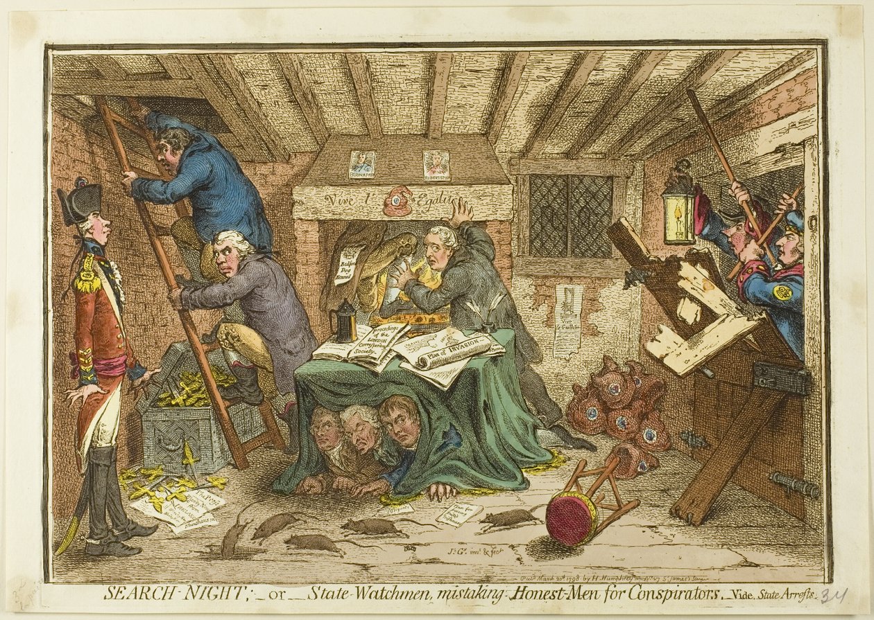 Zoek-nacht door James Gillray