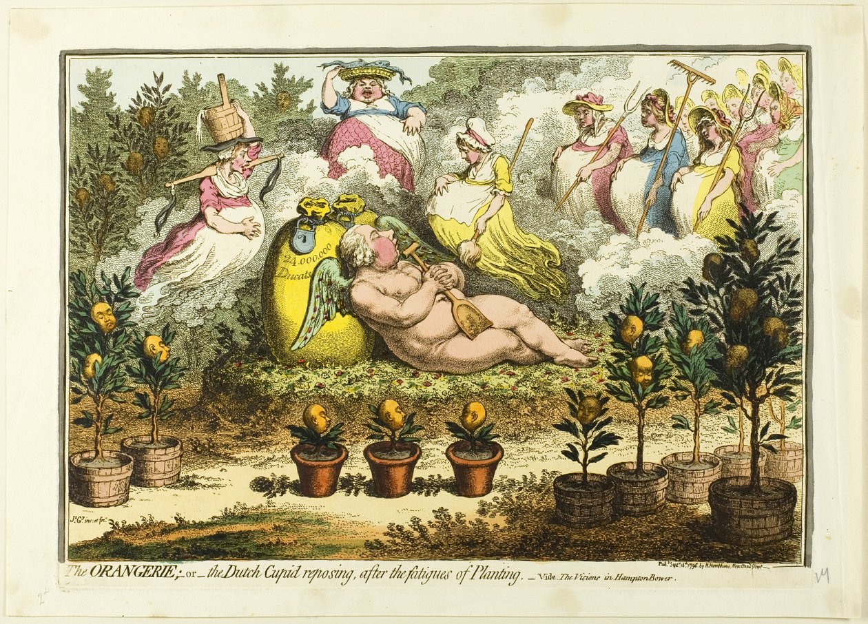 De Orangerie door James Gillray