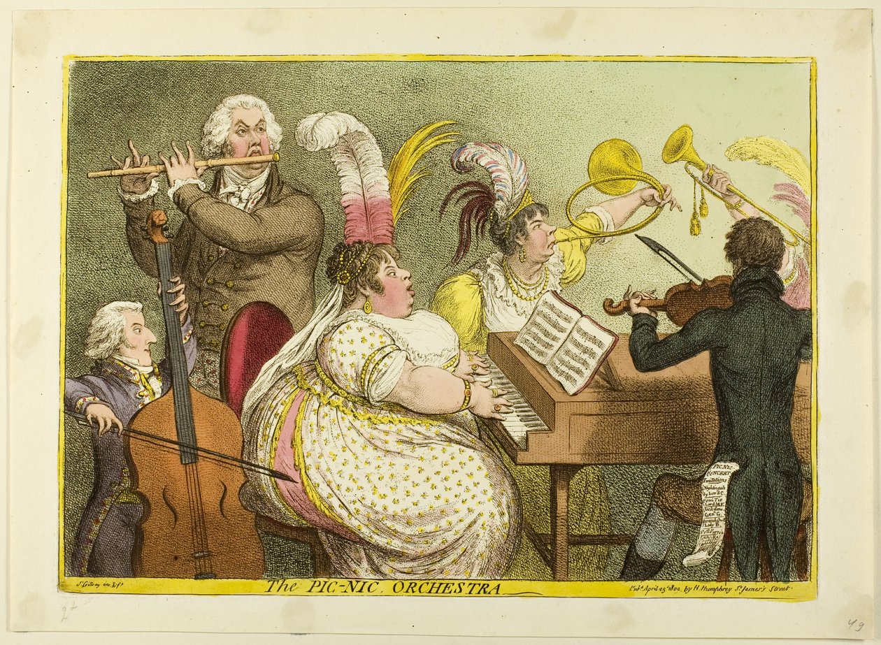 Het Pic-Nic orkest door James Gillray