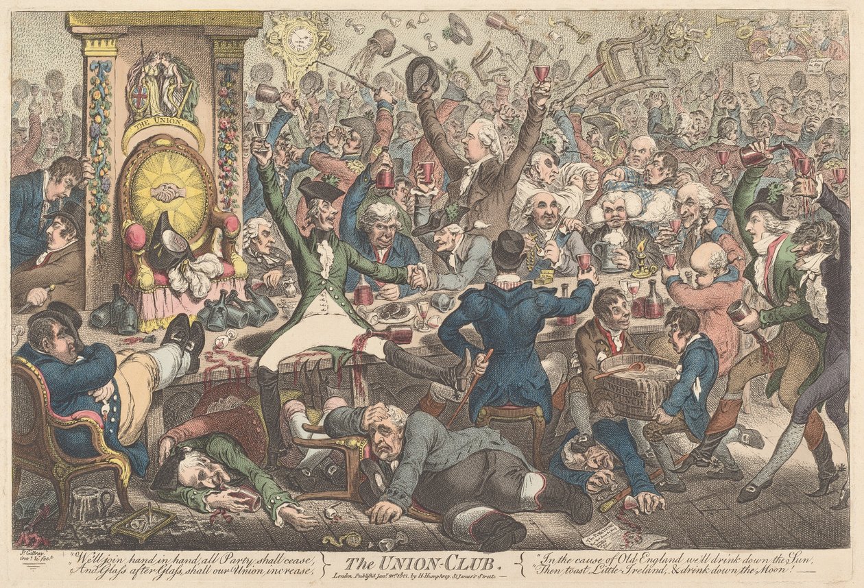 De Union Club door James Gillray