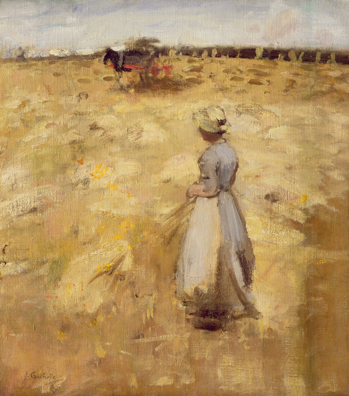 Veldwerkers in de Lothian, 1883 door James Guthrie