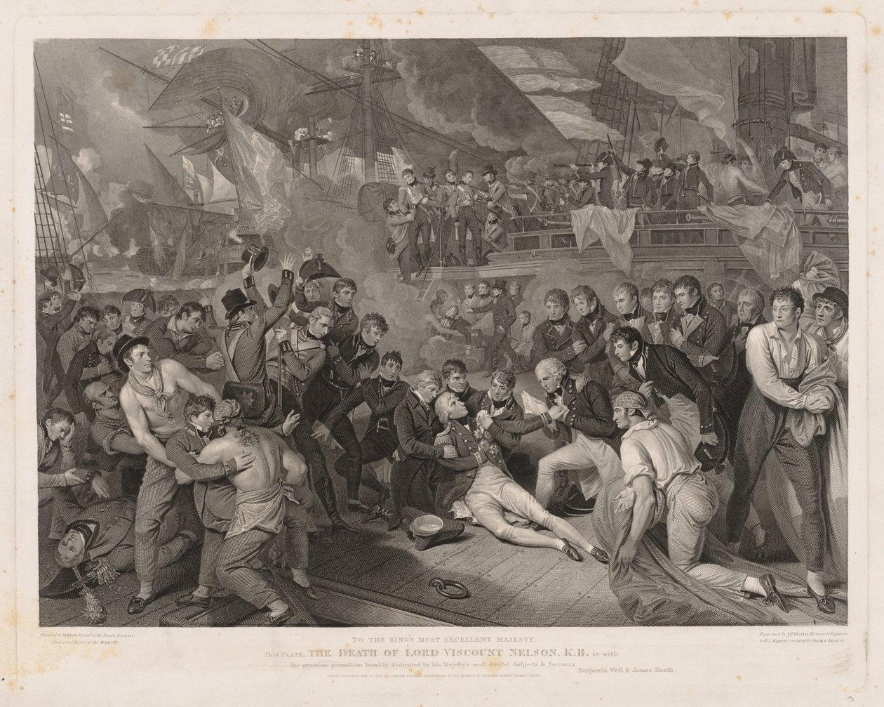 Dood van Lord Nelson door James Heath