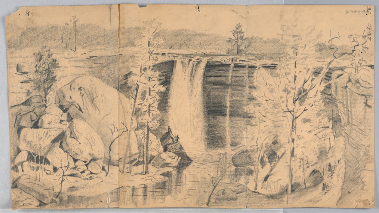 Waterval door James Henry Moser
