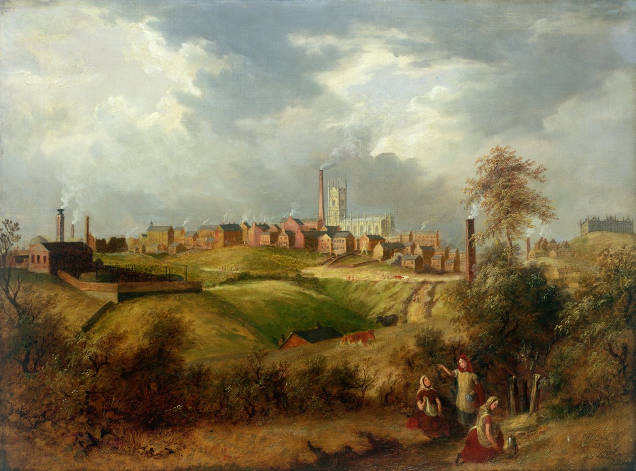 Oldham vanuit Glodwick door James Howe Carse