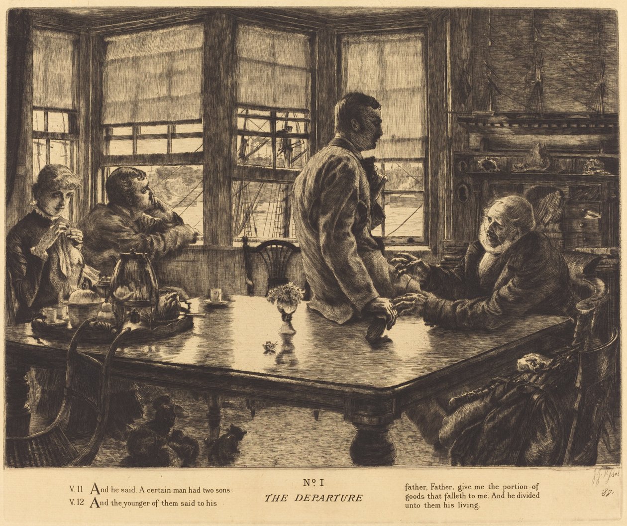 Het vertrek door James Jacques Joseph Tissot