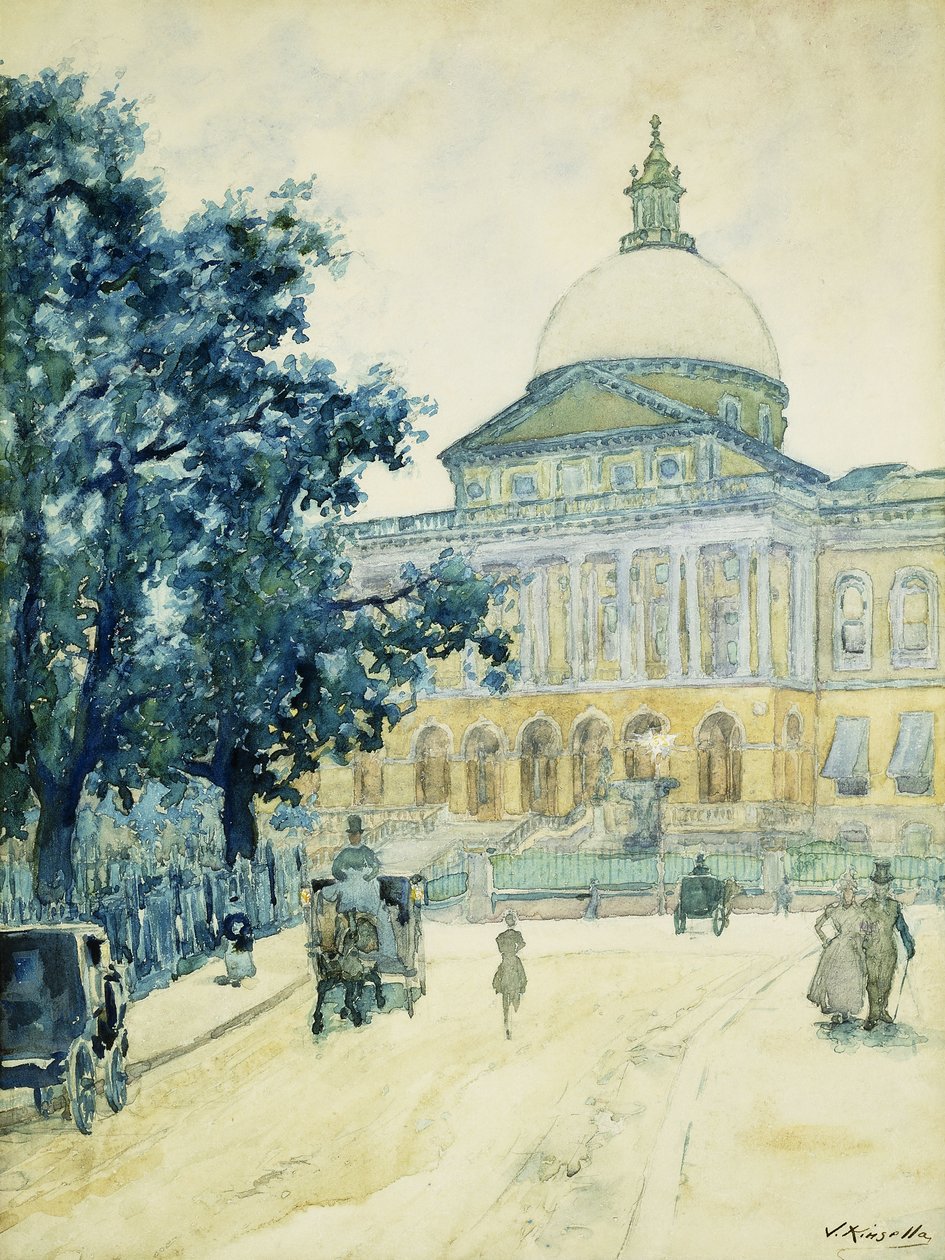 Het Bullfinch State House, Boston, 1898 door James Kinsella