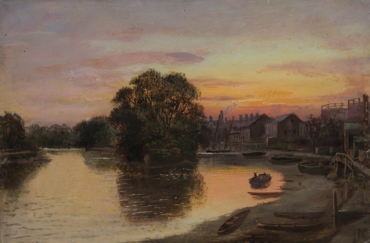 Kew bij zonsondergang - Patons eigendom door James Lewis