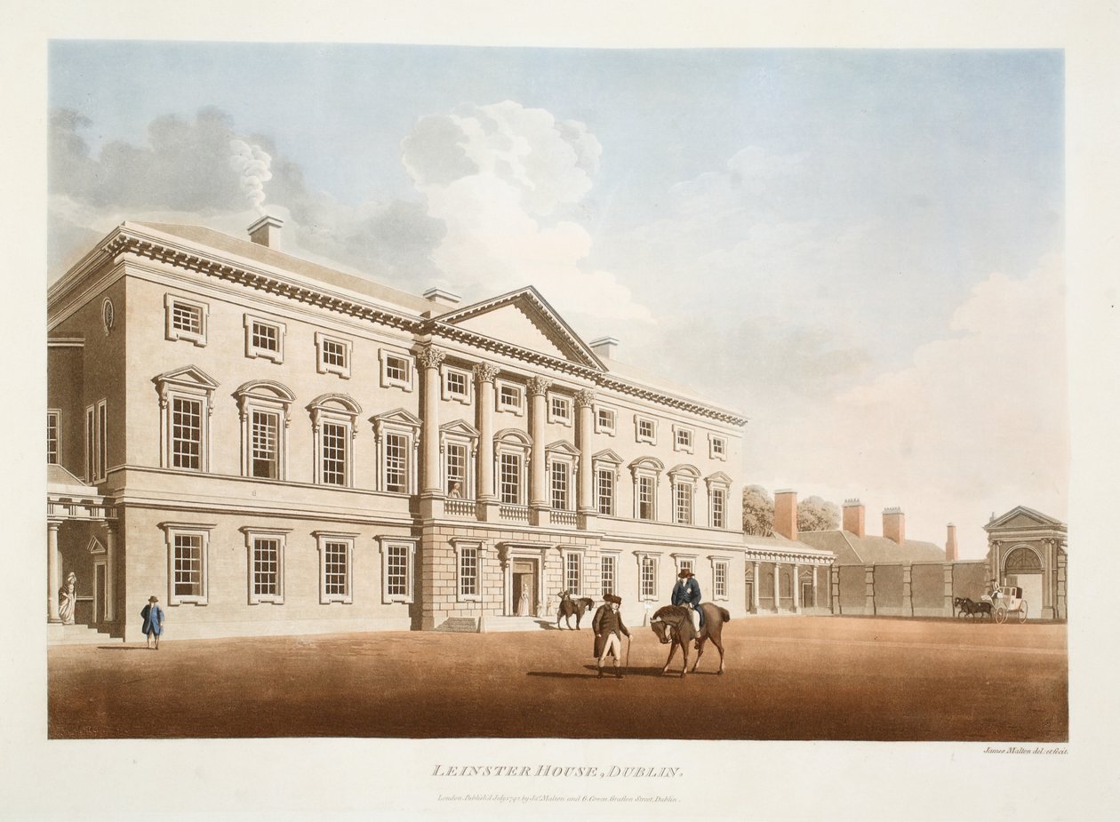 Leinster House, Dublin, 1792 door James Malton