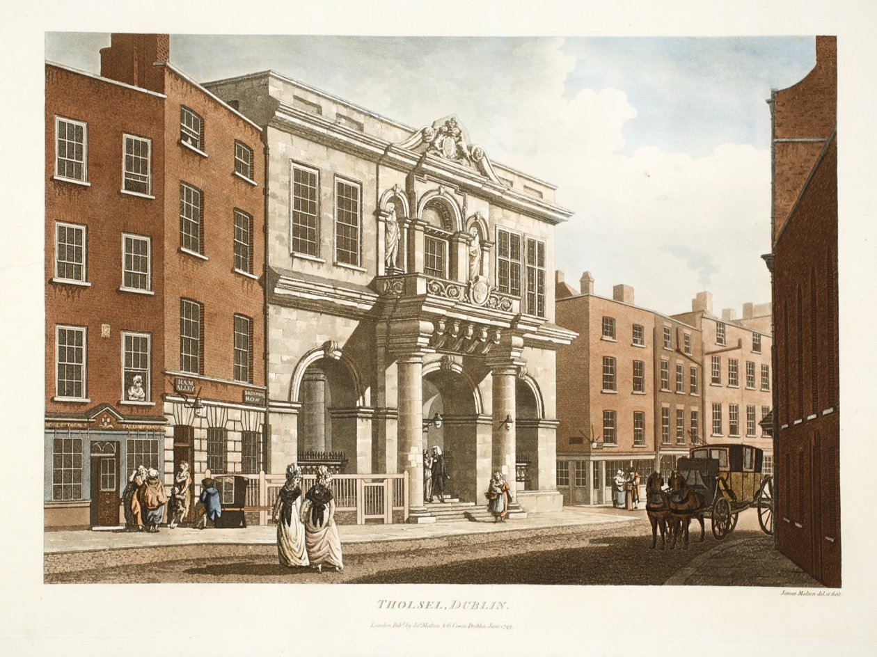 Tholsel, Dublin, 1798 door James Malton
