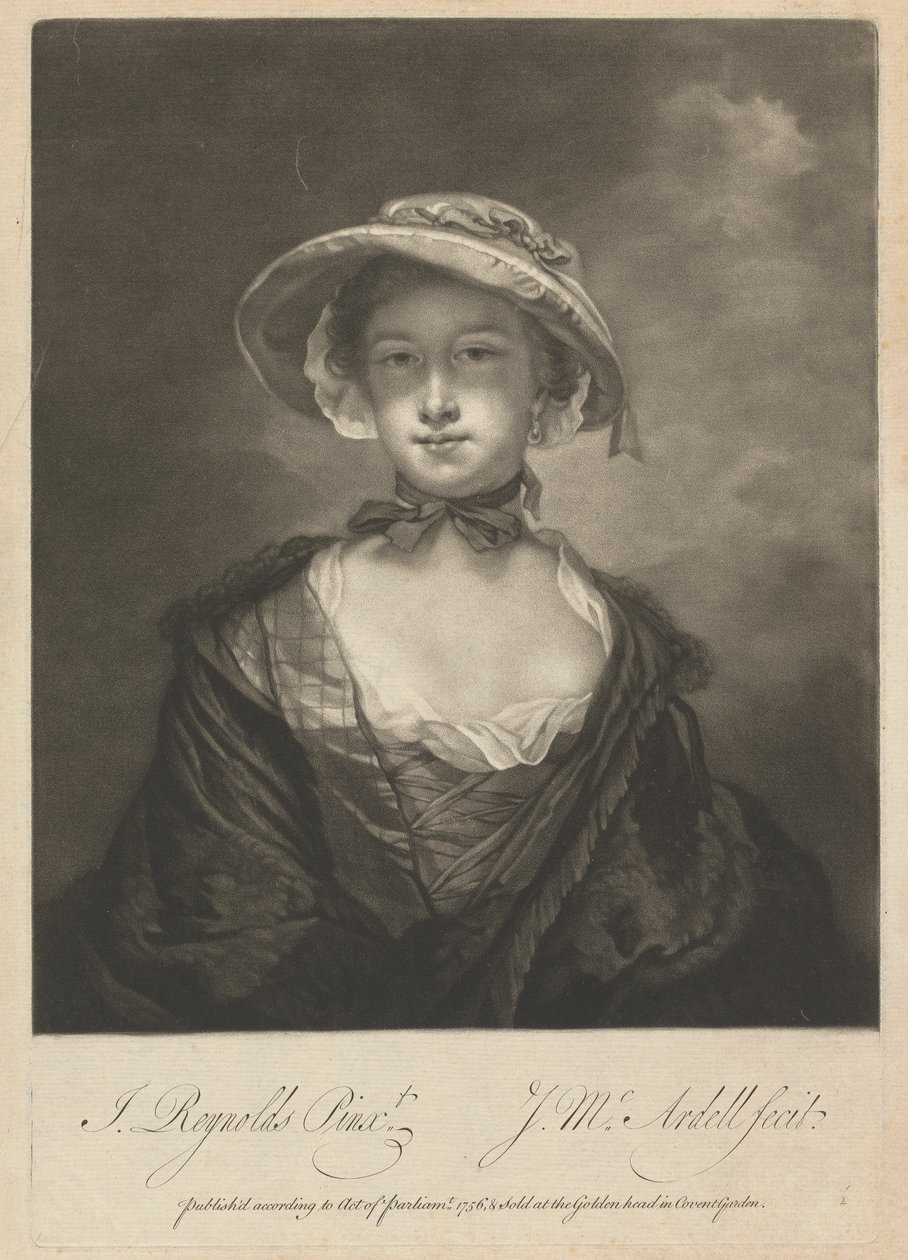 Catherine Chambers (geboren Moore) door James McArdell