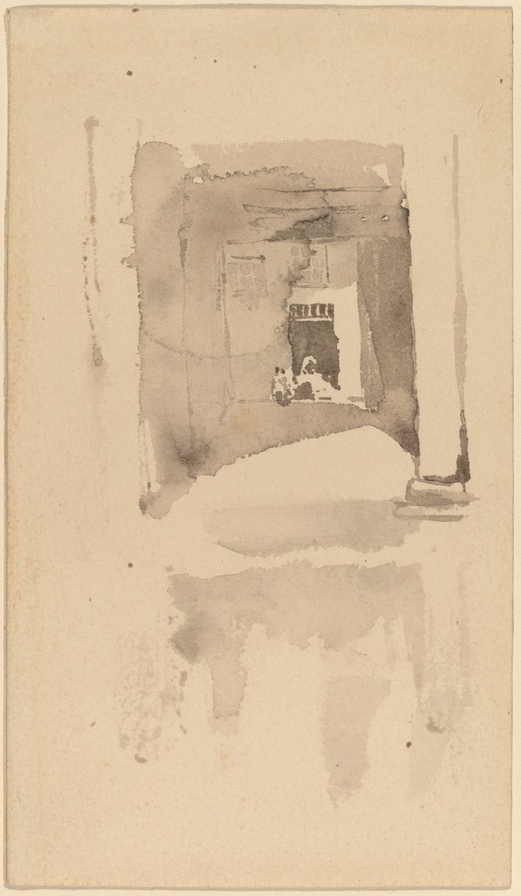 Een Deur in Ajaccio door James Abbott McNeill Whistler