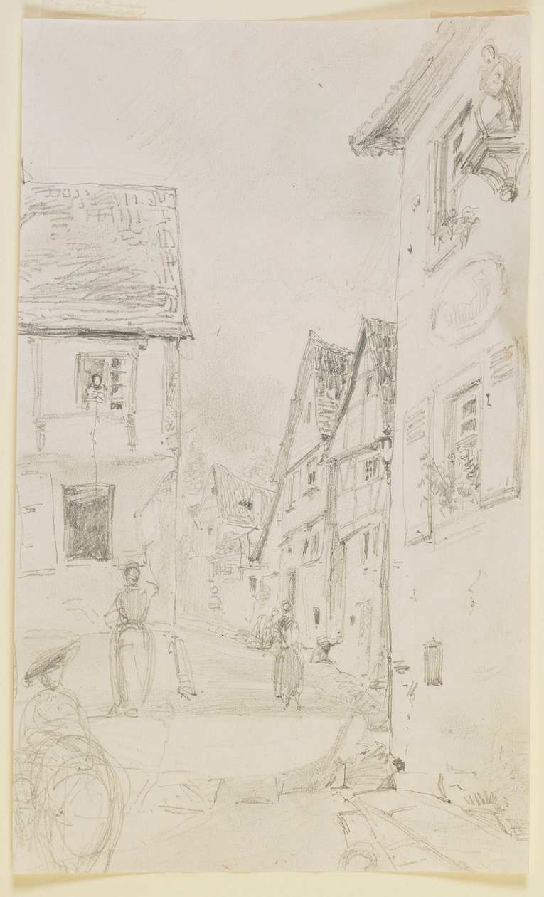 Straatscène door James Abbott McNeill Whistler