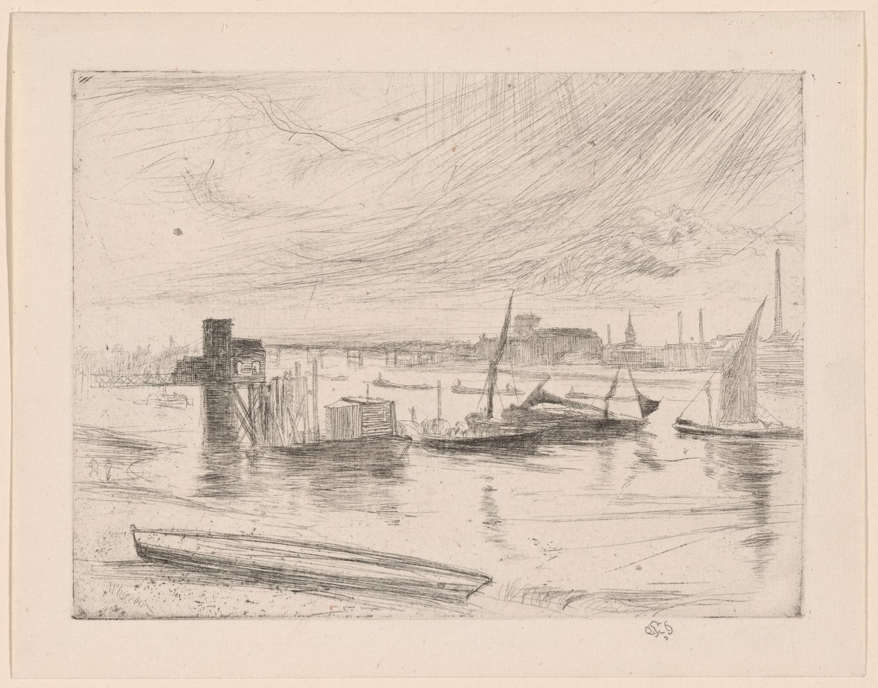 Battersea Dageraad (Cadogan Pier) door James McNeill Whistler