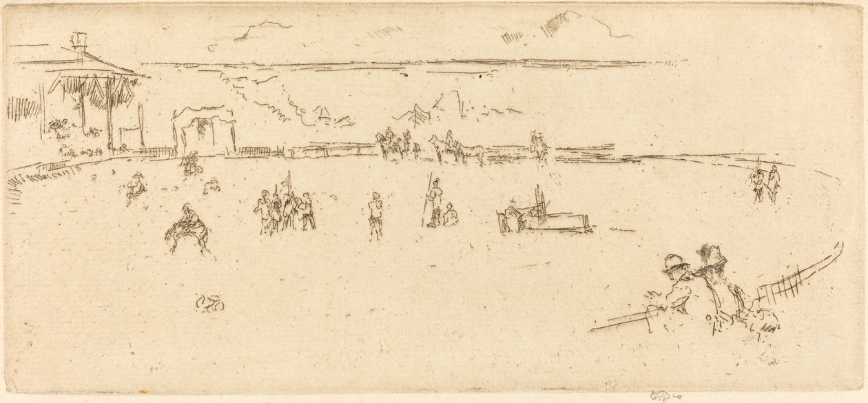 Bokkend paard door James Abbott McNeill Whistler