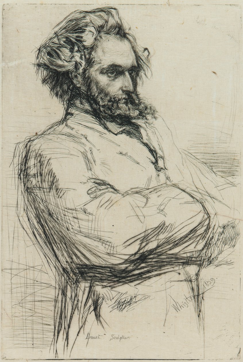 C.L. Drouet, Beeldhouwer door James Abbott McNeill Whistler