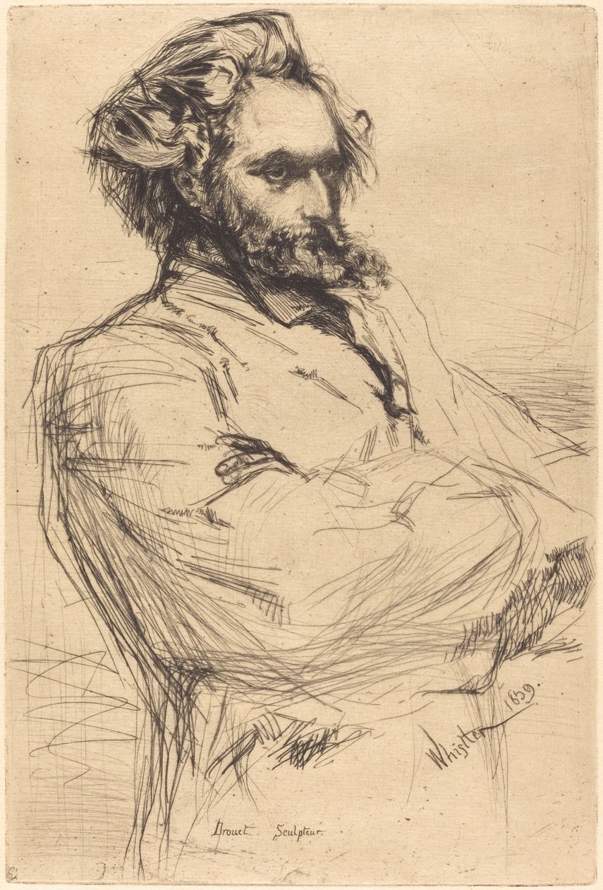 C. L. Drouet, Beeldhouwer door James Abbott McNeill Whistler